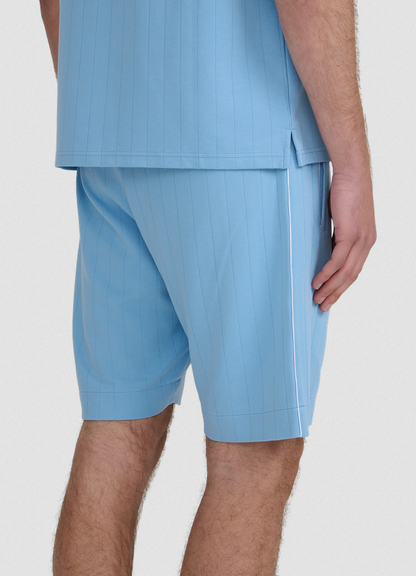 SANDBANKS PANEL PIPED VISCOSE BLEND SHORTS DUSTY BLUE SIZE 2XL RRP £125 BNWT