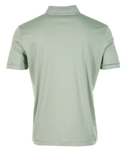 SANDBANKS FULL BUTTON INTERLOCK COTTON POLO SHIRT SAGE GREEN RRP £155 BNWT
