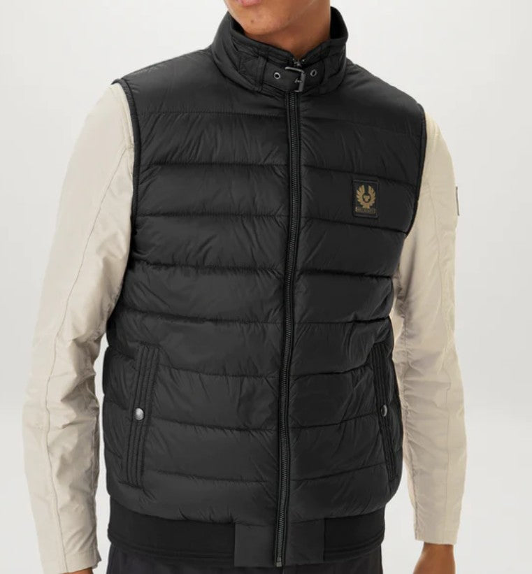 BELSTAFF CIRCUIT DOWN PUFFA GILET BLACK UK42 XL RRP £295 BNWT