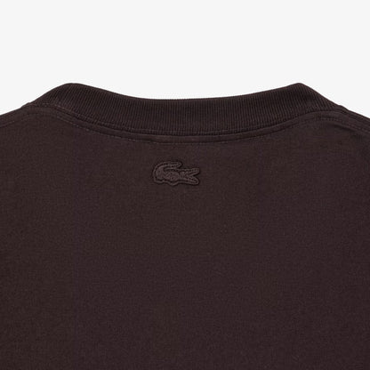 LACOSTE HEAVYWEIGHT COTTON DIAMOND BADGE LOGO T-SHIRT BROWN RRP £70 BNWT