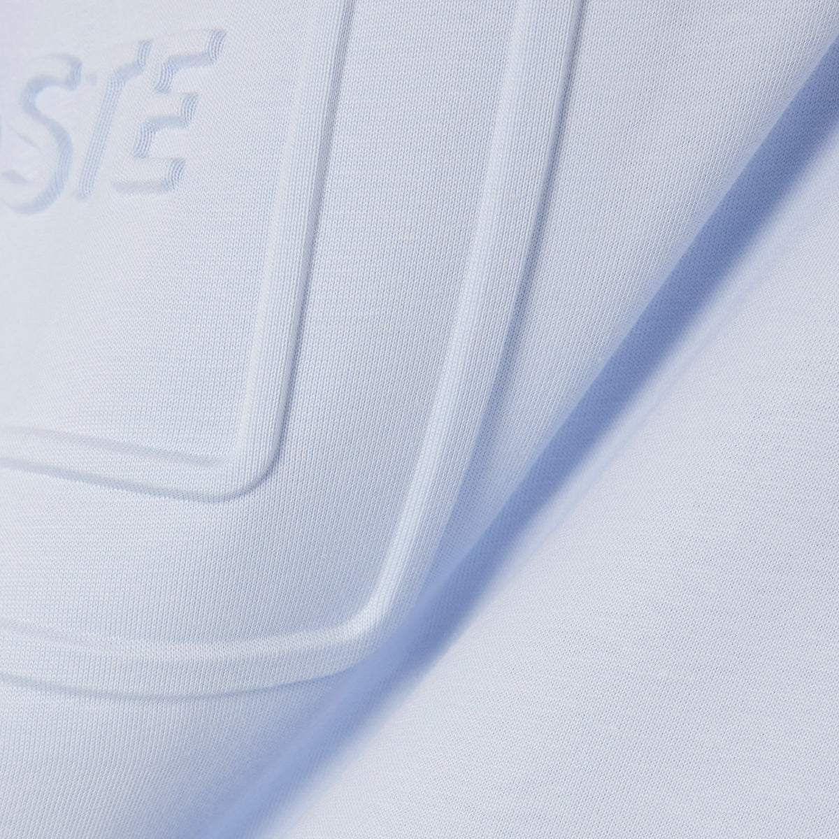 LACOSTE EMBOSSED LOGO COTTON T-SHIRT POWDER BLUE RRP £60 BNWT