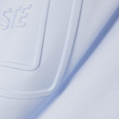 LACOSTE EMBOSSED LOGO COTTON T-SHIRT POWDER BLUE RRP £60 BNWT
