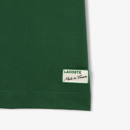 LACOSTE COTTON TIPPED CREW NECK T-SHIRT GREEN RRP £75 BNWT