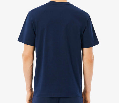 LACOSTE COLOUR BLOCK COTTON T-SHIRT NAVY RRP £60 BNWT