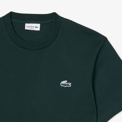 LACOSTE HEAVYWEIGHT COTTON CROC LOGO T-SHIRT DARK GREEN 2XL RRP £70 BNWT