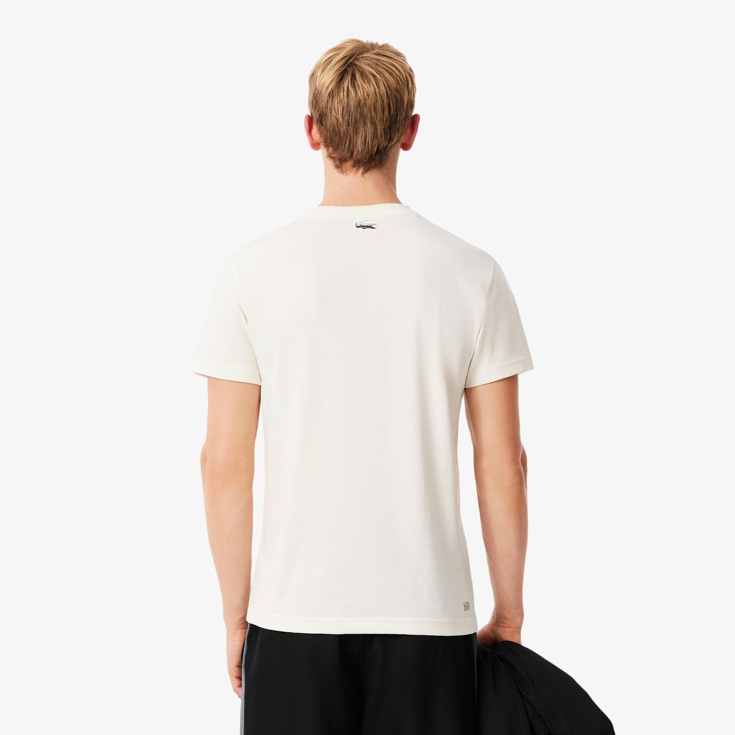 LACOSTE SPORT ULTRA DRY LARGE CROC LOGO COTTON T-SHIRT CREAM/GREY 3XL RRP £60 BNWT