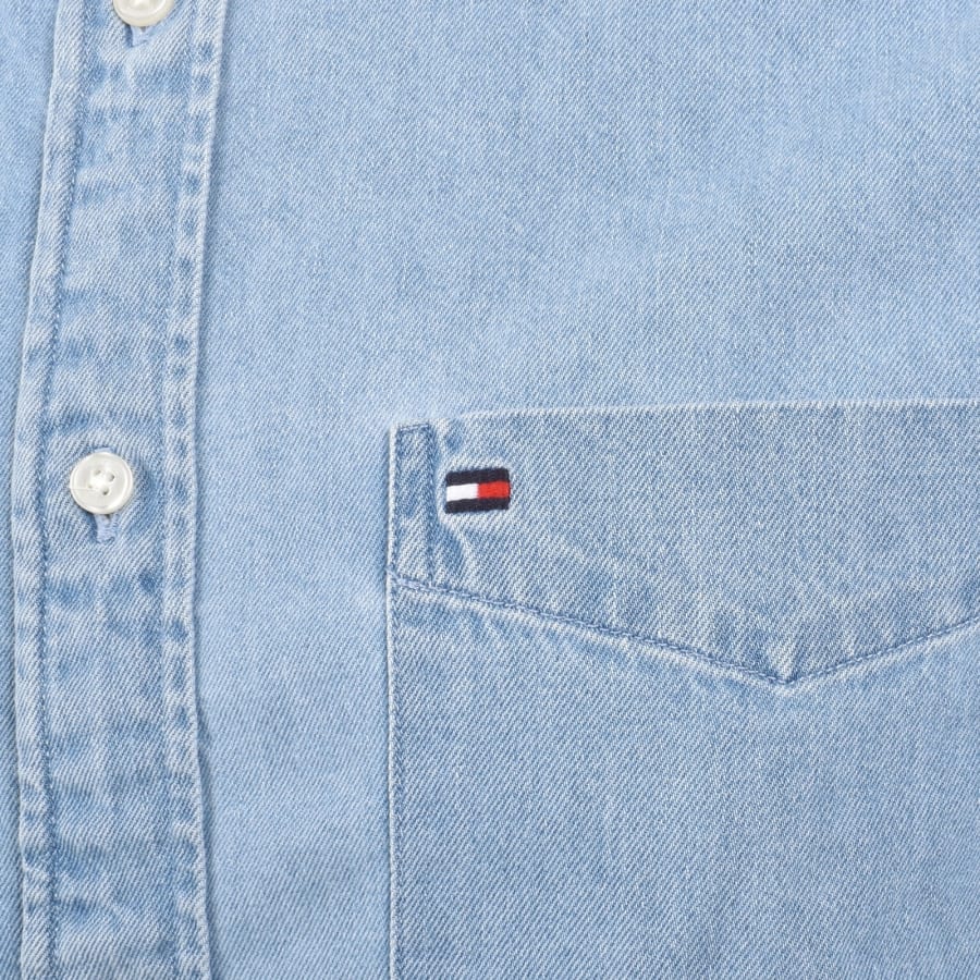 TOMMY HILFIGER DENIM LONG SLEEVE COTTON SHIRT BLUE 2XL RRP £100 BNWT
