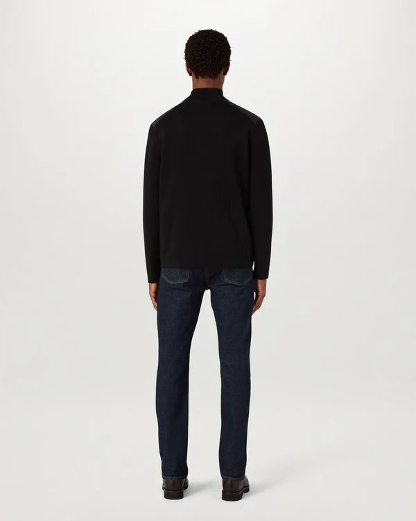 BELSTAFF VERGE MIXED MEDIA ZIPPED CARDIGAN JUMPER BLACK RRP £295 BNWT