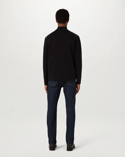 BELSTAFF VERGE MIXED MEDIA ZIPPED CARDIGAN JUMPER BLACK RRP £295 BNWT