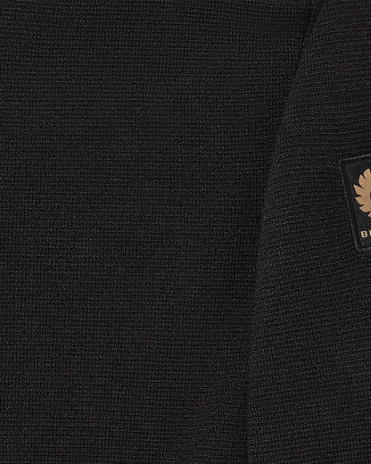 BELSTAFF VERGE MIXED MEDIA ZIPPED CARDIGAN JUMPER BLACK RRP £295 BNWT