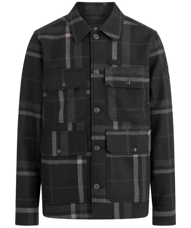 BELSTAFF FORGE PADDED WOOL BLEND JACKET BLACK & CHARCOAL UK54 2XL RRP £350 BNWT