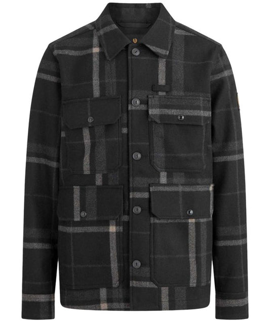 BELSTAFF FORGE PADDED WOOL BLEND JACKET BLACK & CHARCOAL UK54 2XL RRP £350 BNWT