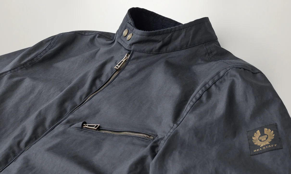 BELSTAFF WALKHAM WAX COTTON BIKER JACKET DARK NAVY UK48 4XL RRP £375 BNWT