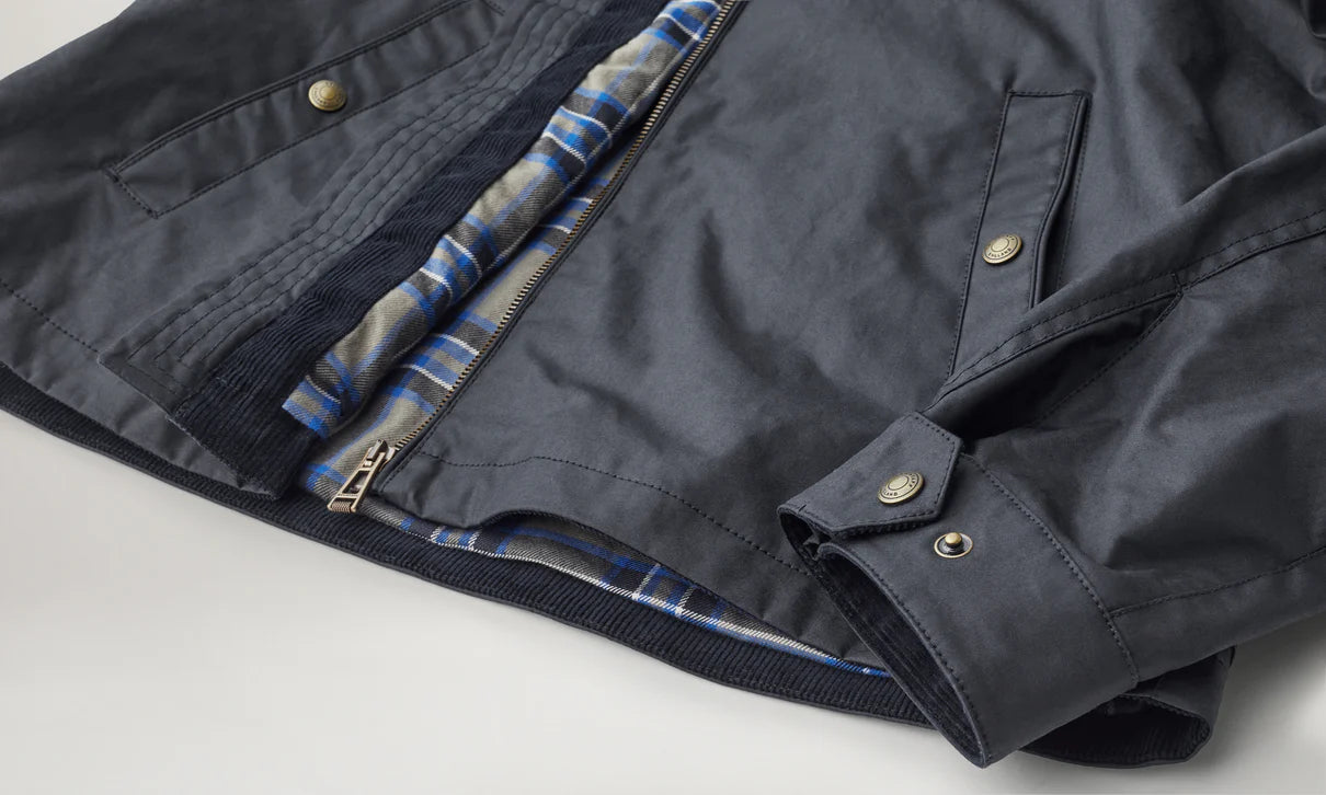 BELSTAFF WALKHAM WAX COTTON BIKER JACKET DARK NAVY UK48 4XL RRP £375 BNWT