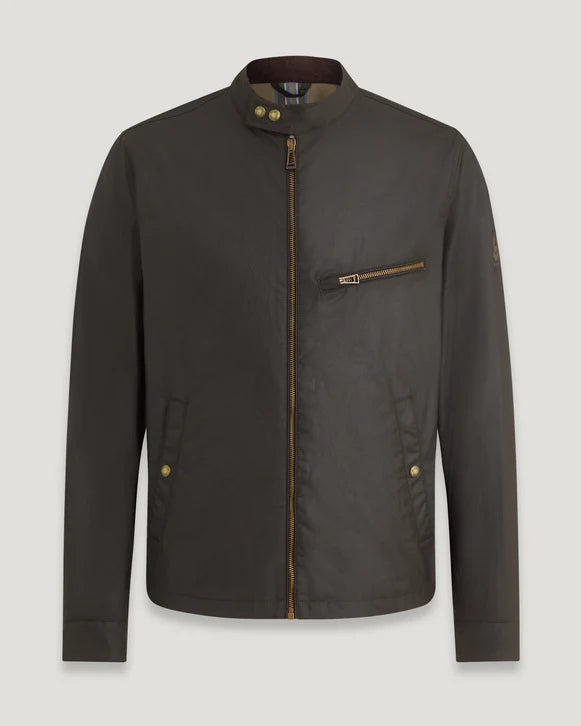 BELSTAFF WALKHAM WAX COTTON BIKER JACKET FADED OLIVE RRP £375 BNWT