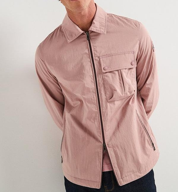 BELSTAFF DROME COTTON GABERDINE OVERSHIRT WOOD ROSE PINK 3XL RRP £195 BNWT
