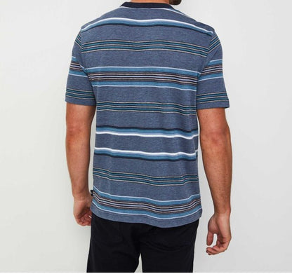 PAUL SMITH PS MULTI COLOUR STRIPE HEAVY COTTON T-SHIRT NAVY 2XL RRP £80 BNWT