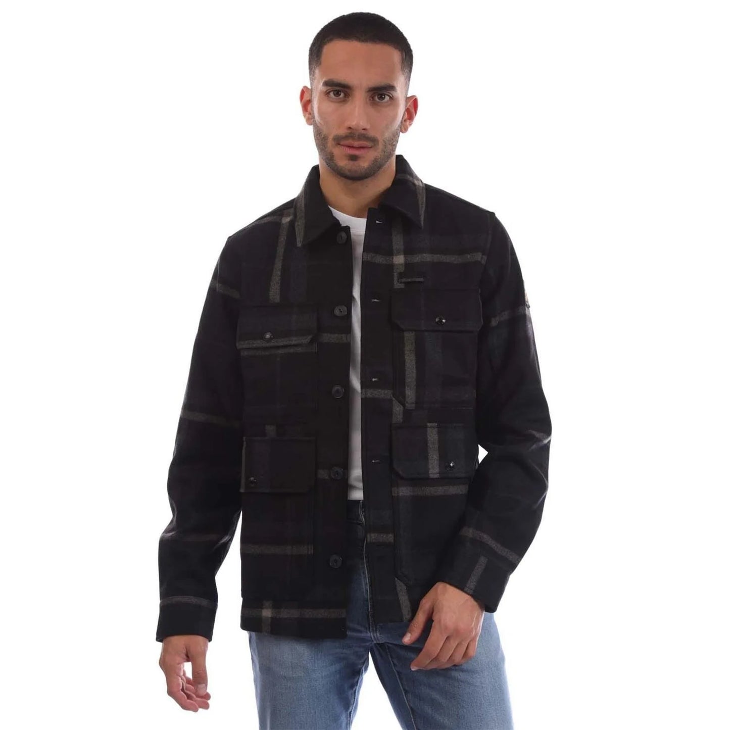 BELSTAFF FORGE PADDED WOOL BLEND JACKET BLACK & CHARCOAL UK54 2XL RRP £350 BNWT