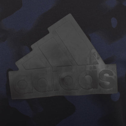 ADIDAS SPORTSWEAR AOP CAMO COTTON HOODED SWEATSHIRT NAVY XL RRP £65 BNWT