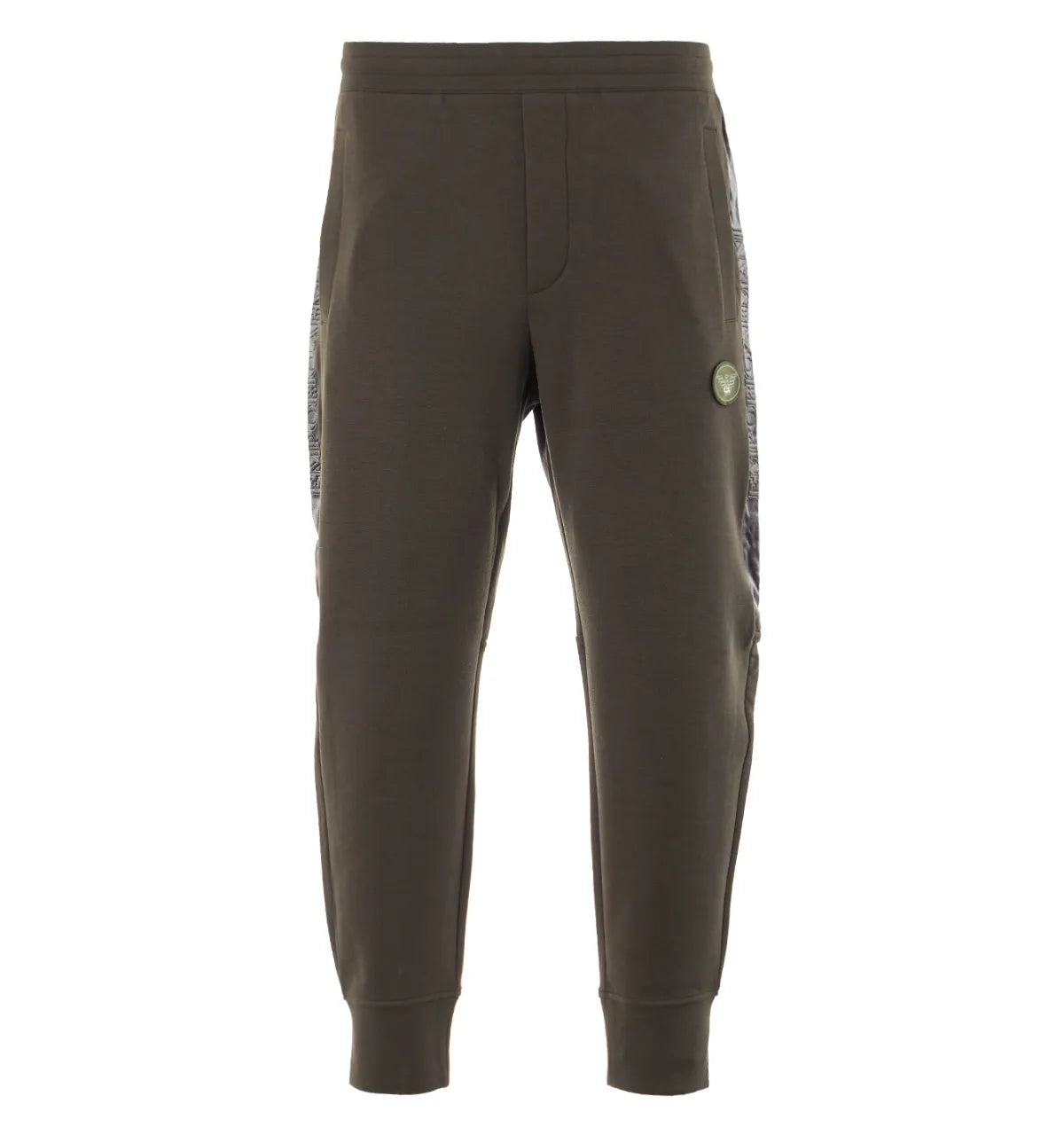 EMPORIO ARMANI DARK OLIVE VELOUR TAPE JOGGERS SWEATPANTS MEDIUM RRP £235 BNWT