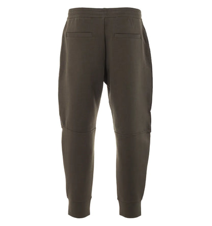 EMPORIO ARMANI DARK OLIVE VELOUR TAPE JOGGERS SWEATPANTS MEDIUM RRP £235 BNWT