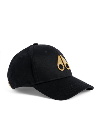MOOSE KNUCKLES GOLD SERIES ICON 6 PANEL BASEBALL CAP BLACK RRP £150 BNWT