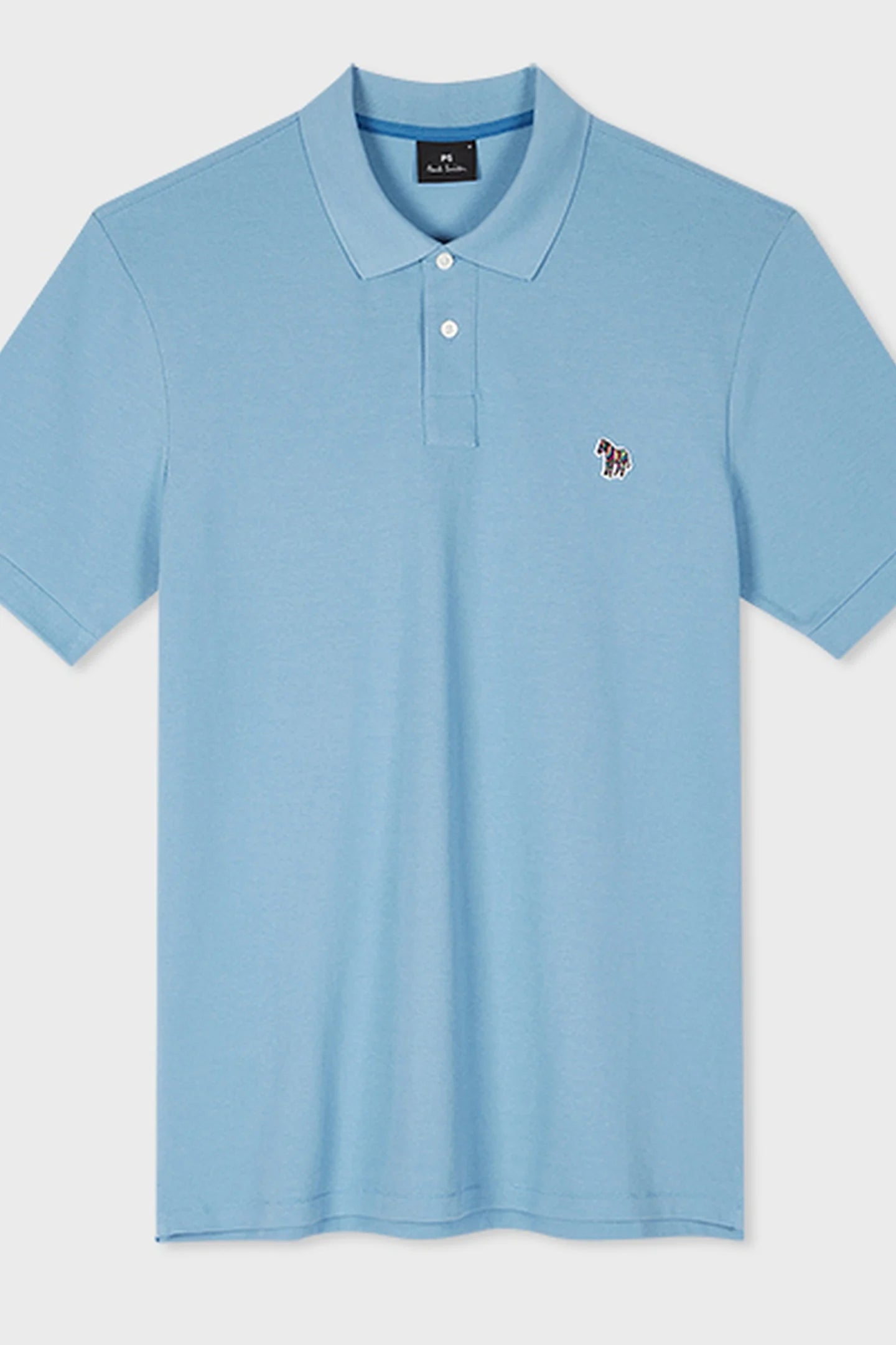 PAUL SMITH ZEBRA PIQUE COTTON POLO SHIRT PALE BLUE (40E) RRP £90 NEW