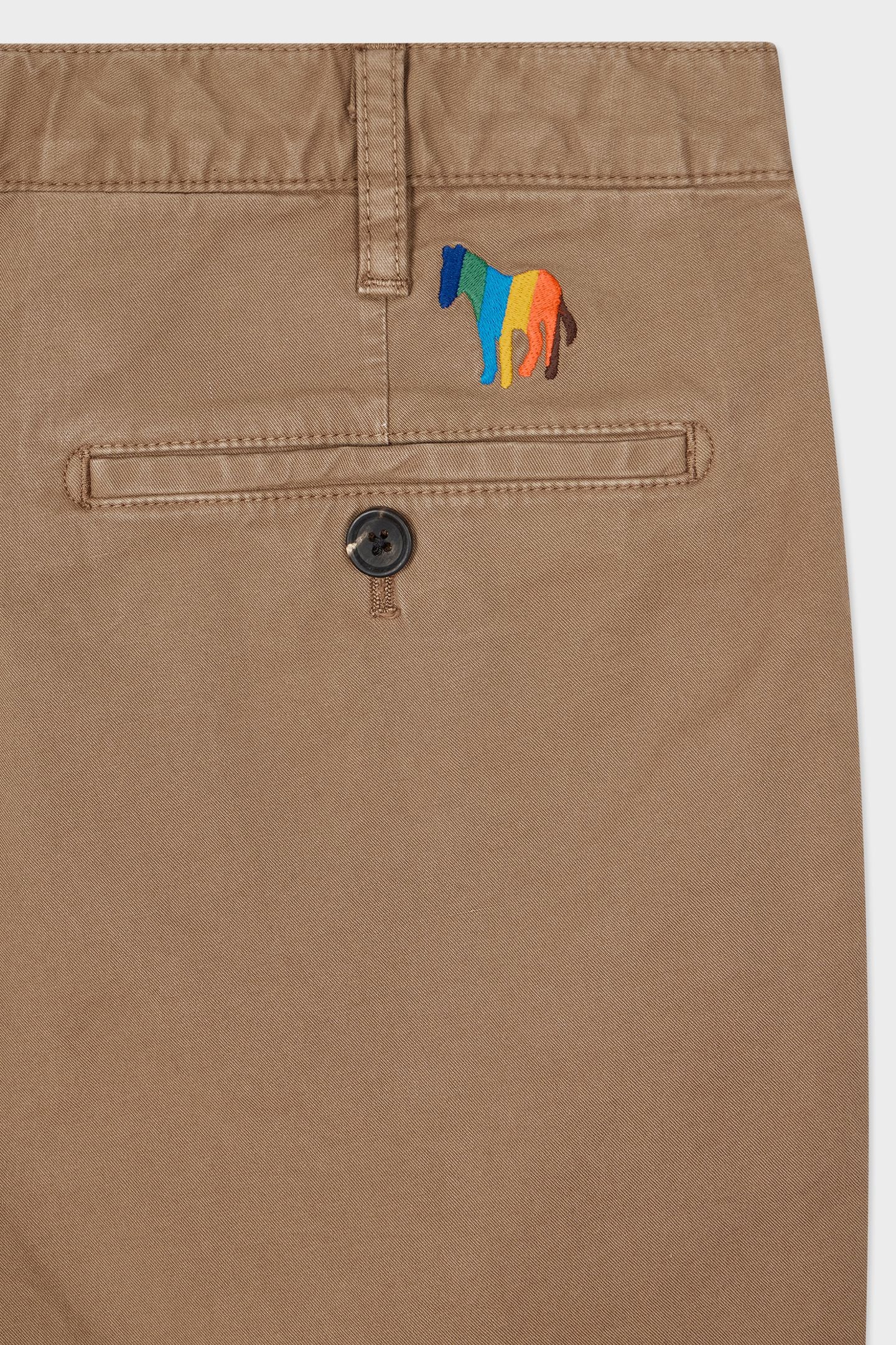 PAUL SMITH PS TAILORED ZEBRA LOGO CHINO SHORTS TAN BROWN RRP £150 BNWT