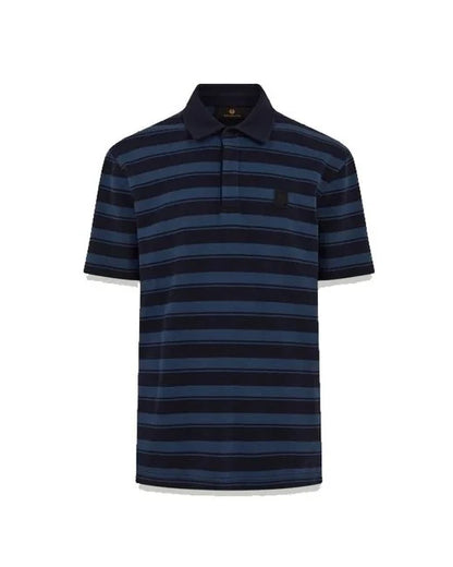 BELSTAFF RIVER PIQUE COTTON POLO SHIRT INSIGNIA BLUE/DARK INK 3XL RRP £115 BNWT
