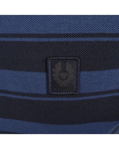 BELSTAFF RIVER PIQUE COTTON POLO SHIRT INSIGNIA BLUE/DARK INK 3XL RRP £115 BNWT