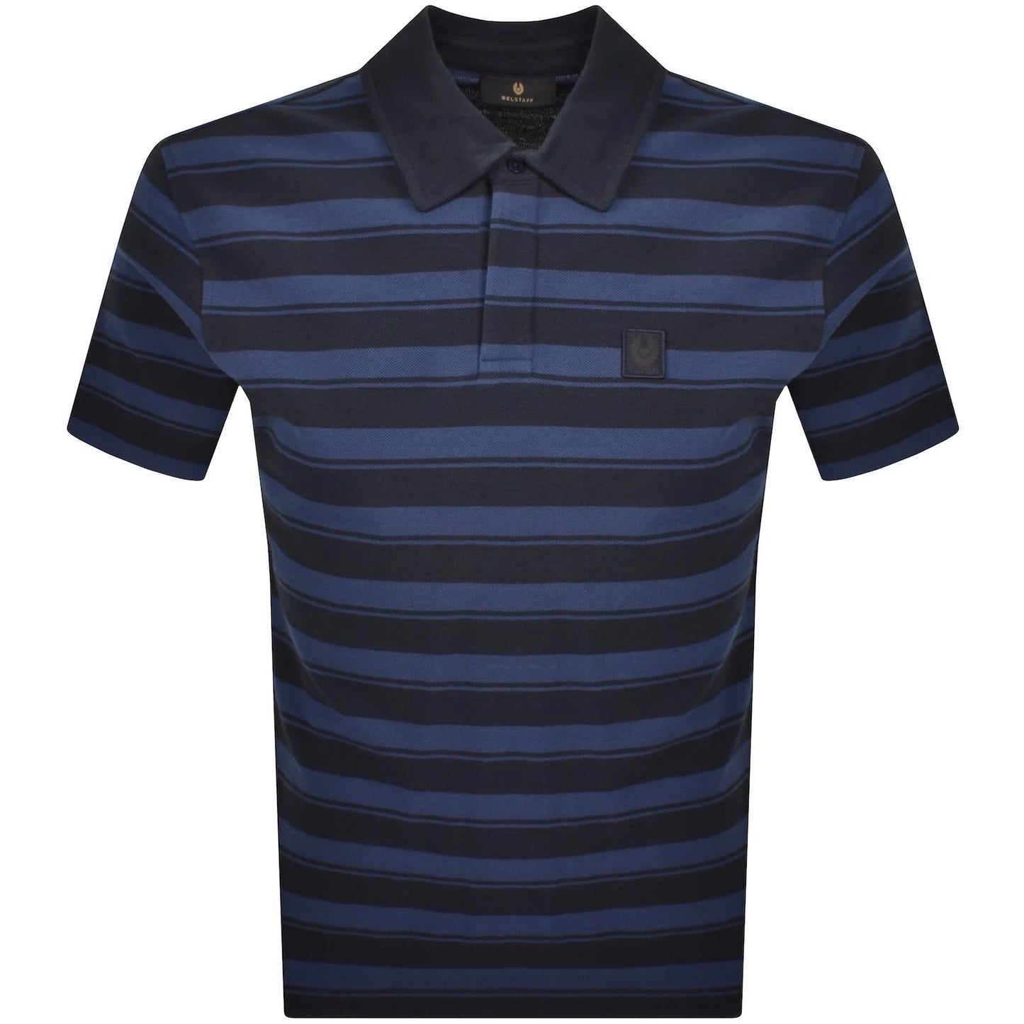 BELSTAFF RIVER PIQUE COTTON POLO SHIRT INSIGNIA BLUE/DARK INK 3XL RRP £115 BNWT