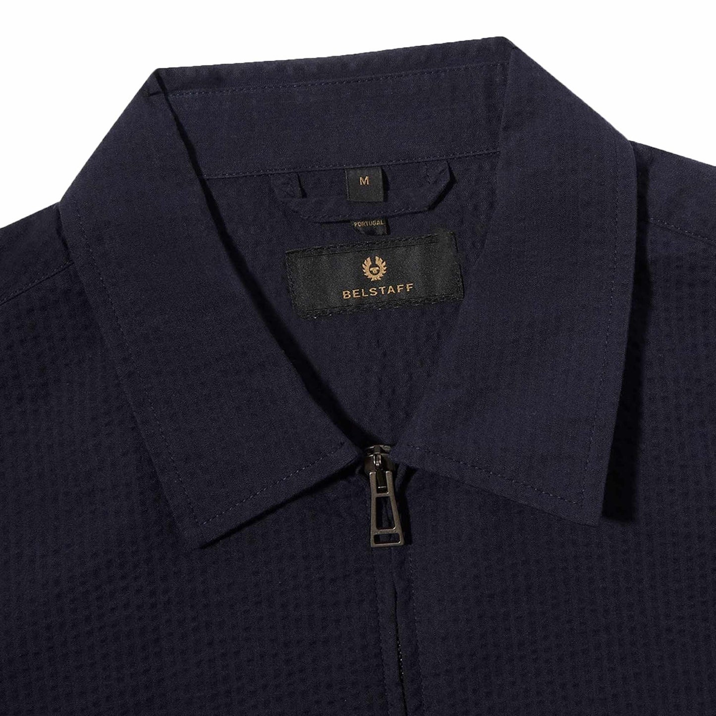 BELSTAFF CHANNEL COTTON BLEND SEERSUCKER TEXTURED OVERSHIRT DARK INK 2XL RRP £245 BNWT