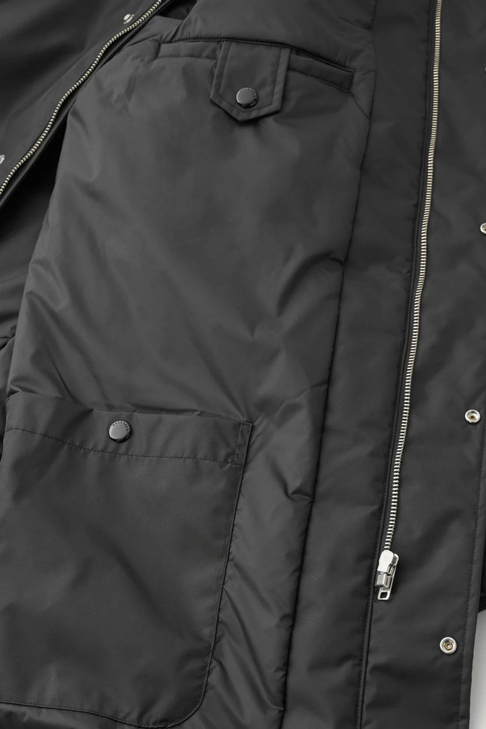 BELSTAFF DRILL NYLON SHELL OVERCOAT JACKET BLACK RRP £425 BNWT