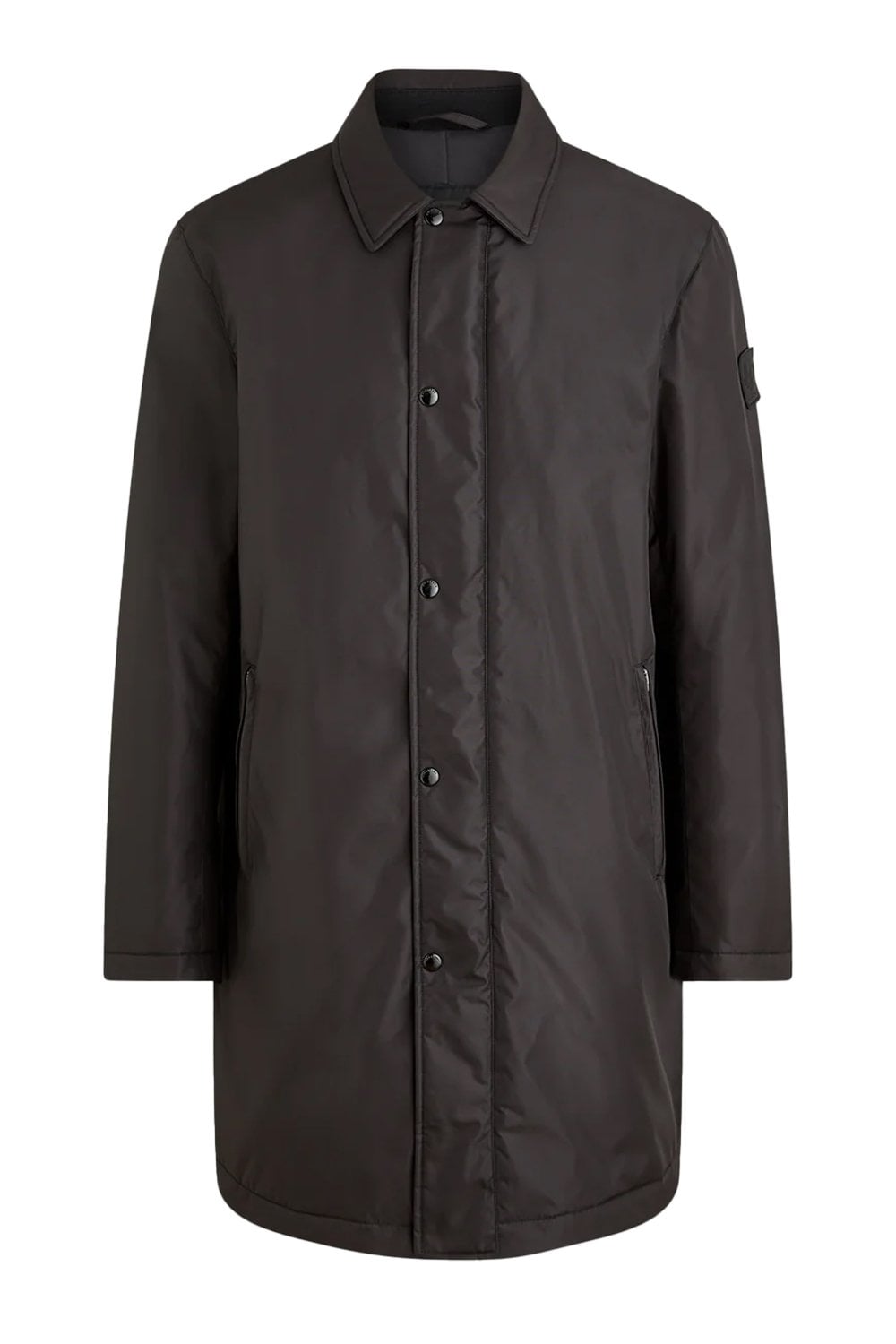 BELSTAFF DRILL NYLON SHELL OVERCOAT JACKET BLACK RRP £425 BNWT