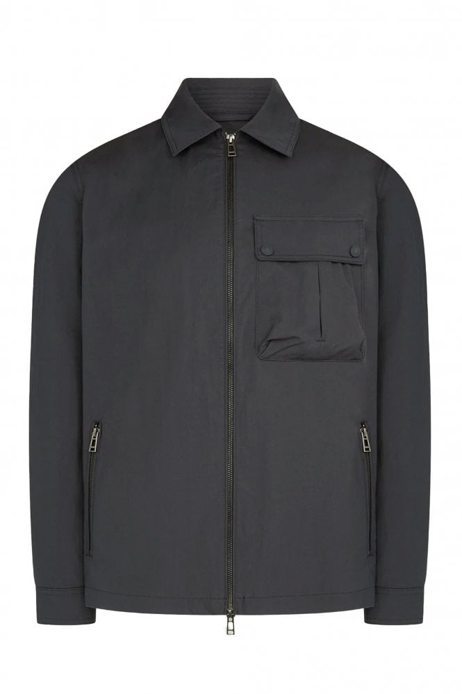 BELSTAFF DROME COTTON GABERDINE OVERSHIRT BLACK LARGE RRP £195 BNWT