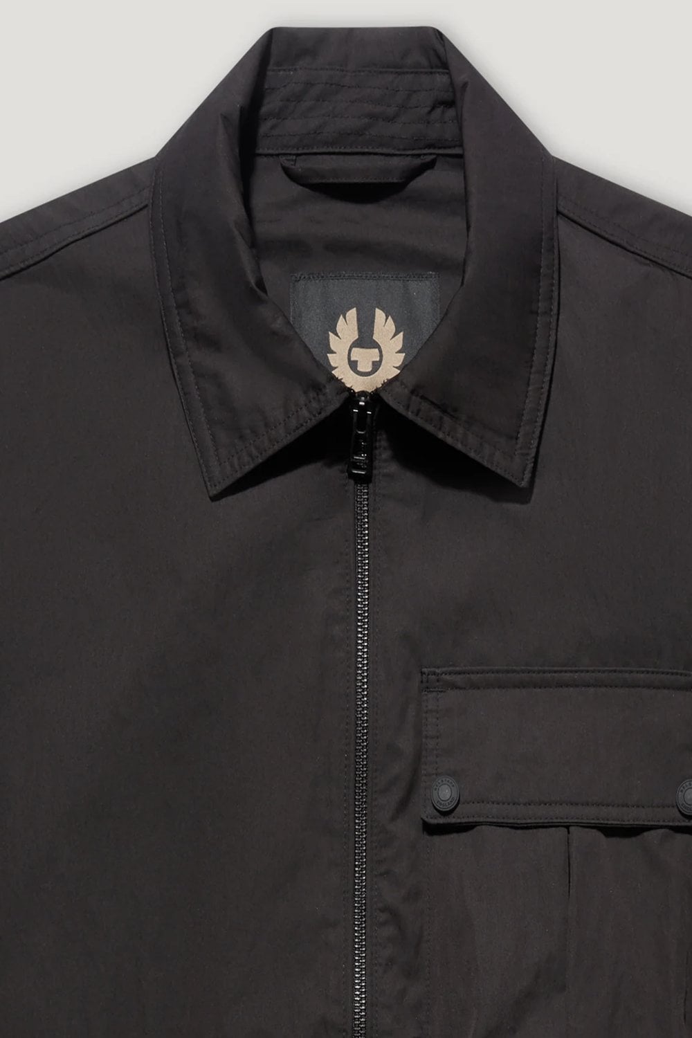 BELSTAFF DROME COTTON GABERDINE OVERSHIRT BLACK LARGE RRP £195 BNWT