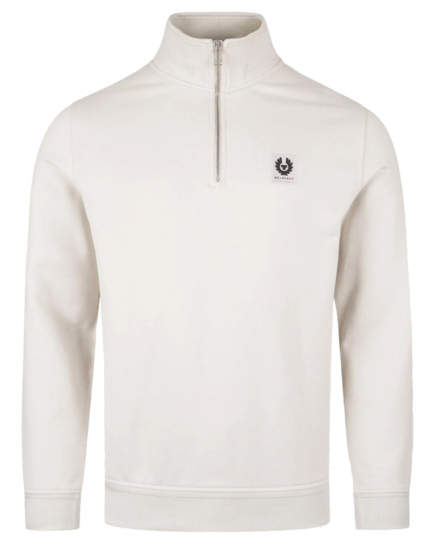 BELSTAFF QUARTER ZIP SWEATSHIRT STONE BEIGE RRP £175 BNWT