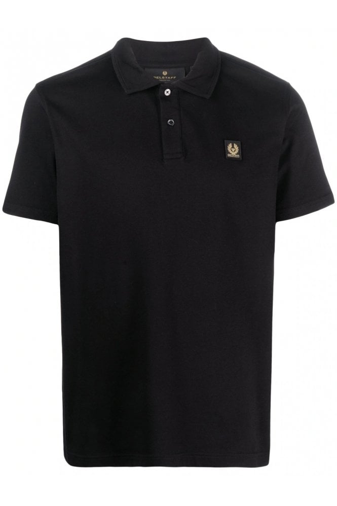 BELSTAFF MONITOR MICRO PIQUE COTTON POLO SHIRT IN BLACK M RRP £110 BNWT