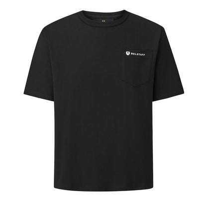 BELSTAFF MOTORCYCLE CAPITAL POCKET COTTON T-SHIRT BLACK RRP £90 BNWT
