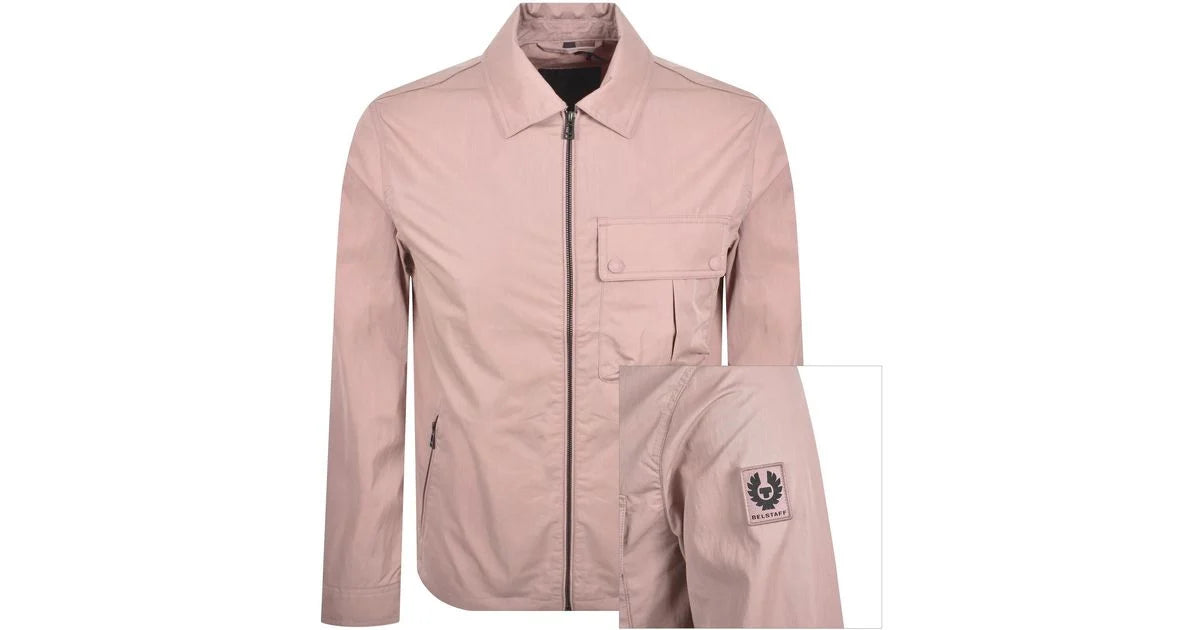 BELSTAFF DROME COTTON GABERDINE OVERSHIRT WOOD ROSE PINK 3XL RRP £195 BNWT