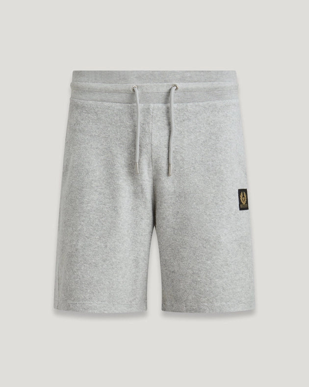 BELSTAFF TRAWLER COTTON FLEECE TOWELLING SWEATSHORTS OLD SILVER HEATHER 2XL RRP £150 BNWT