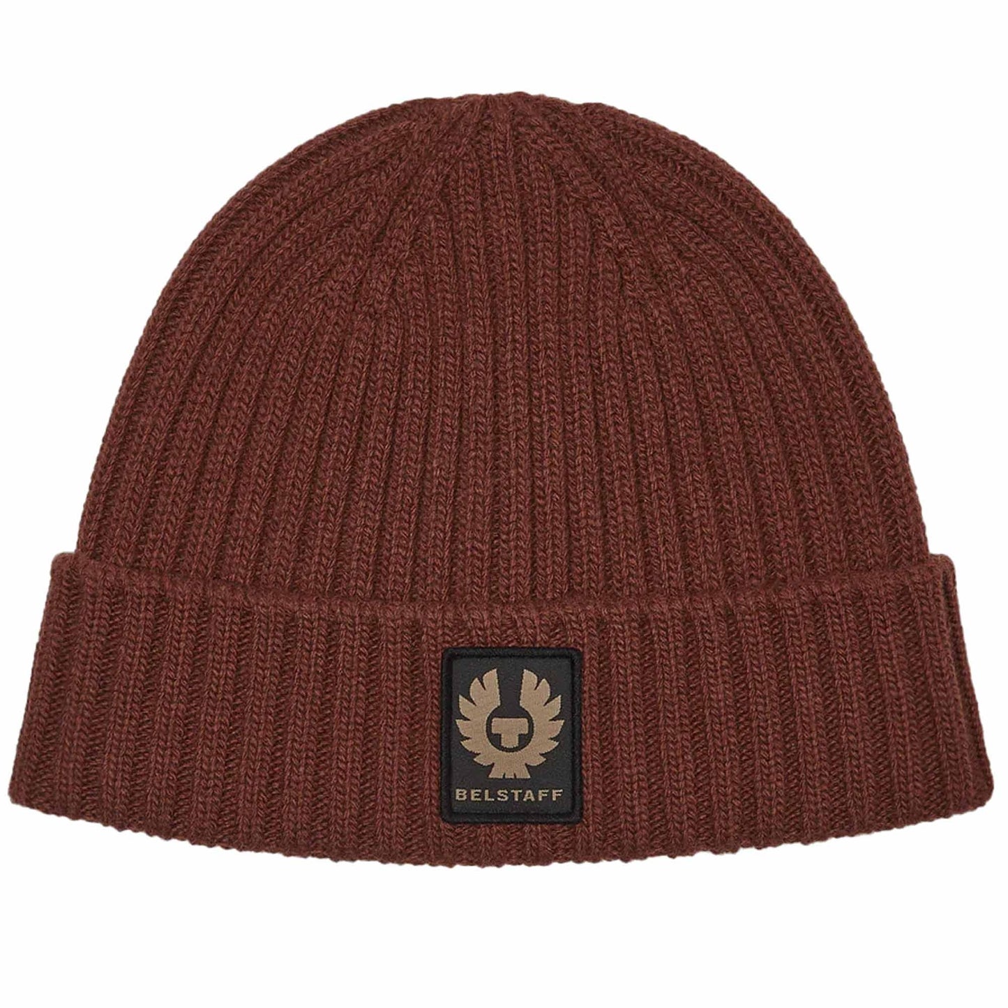 BELSTAFF WATCH PHOENIX PATCH LOGO WOOL BEANIE HAT DEEP COPPER RRP £60 BNWT