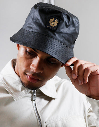 BELSTAFF 6oz WAXED COTTON PHOENIX PATCH BUCKET HAT FADED OLIVE RRP £80 BNWT