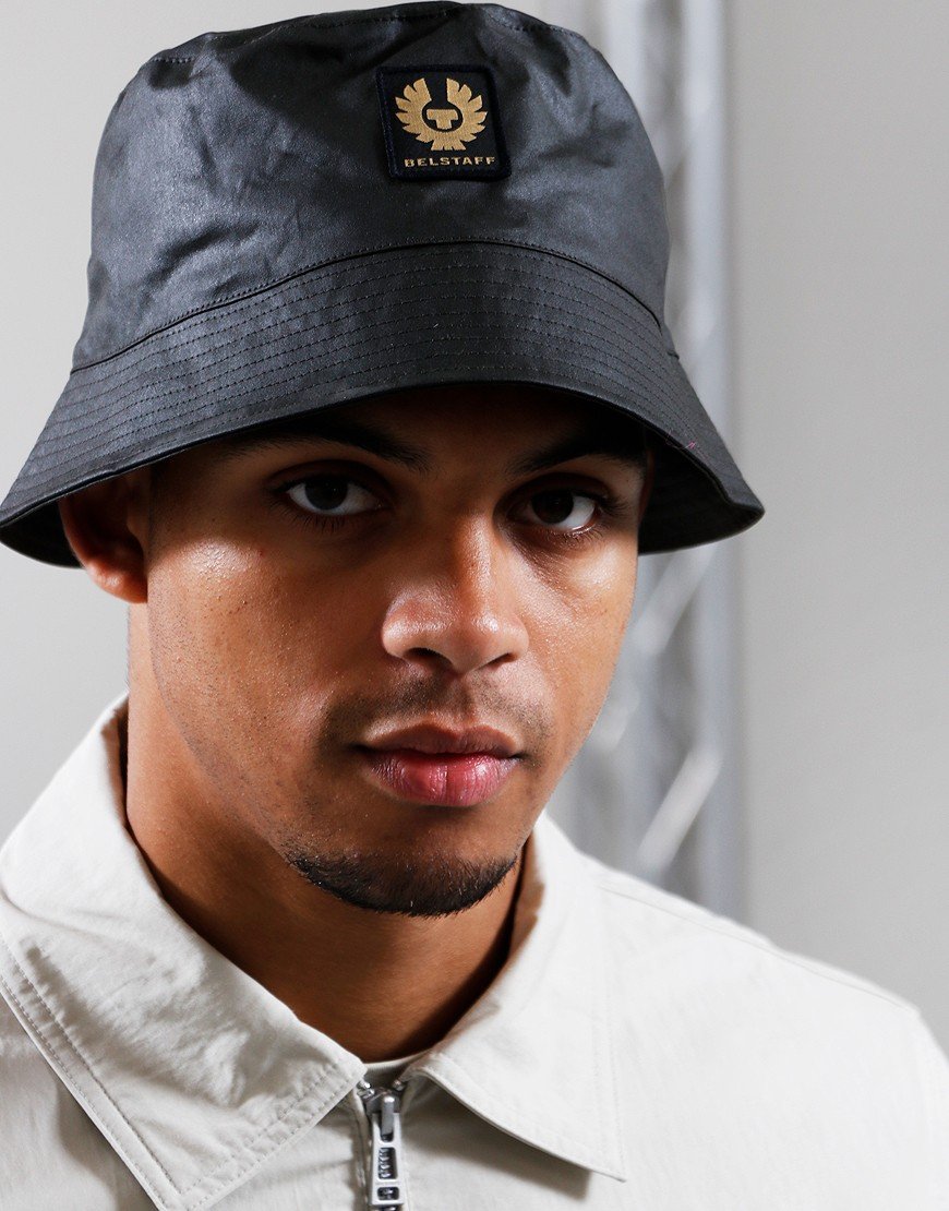 BELSTAFF 6oz WAXED COTTON PHOENIX PATCH BUCKET HAT FADED OLIVE RRP £80 BNWT
