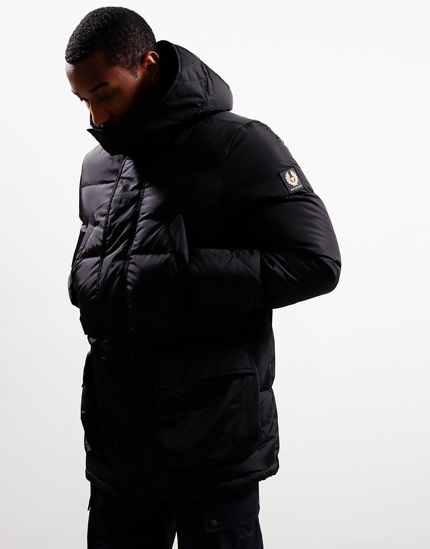 BELSTAFF LINTON PUFFER PARKA JACKET COAT BLACK UK46 3XL RRP £650 BNWT