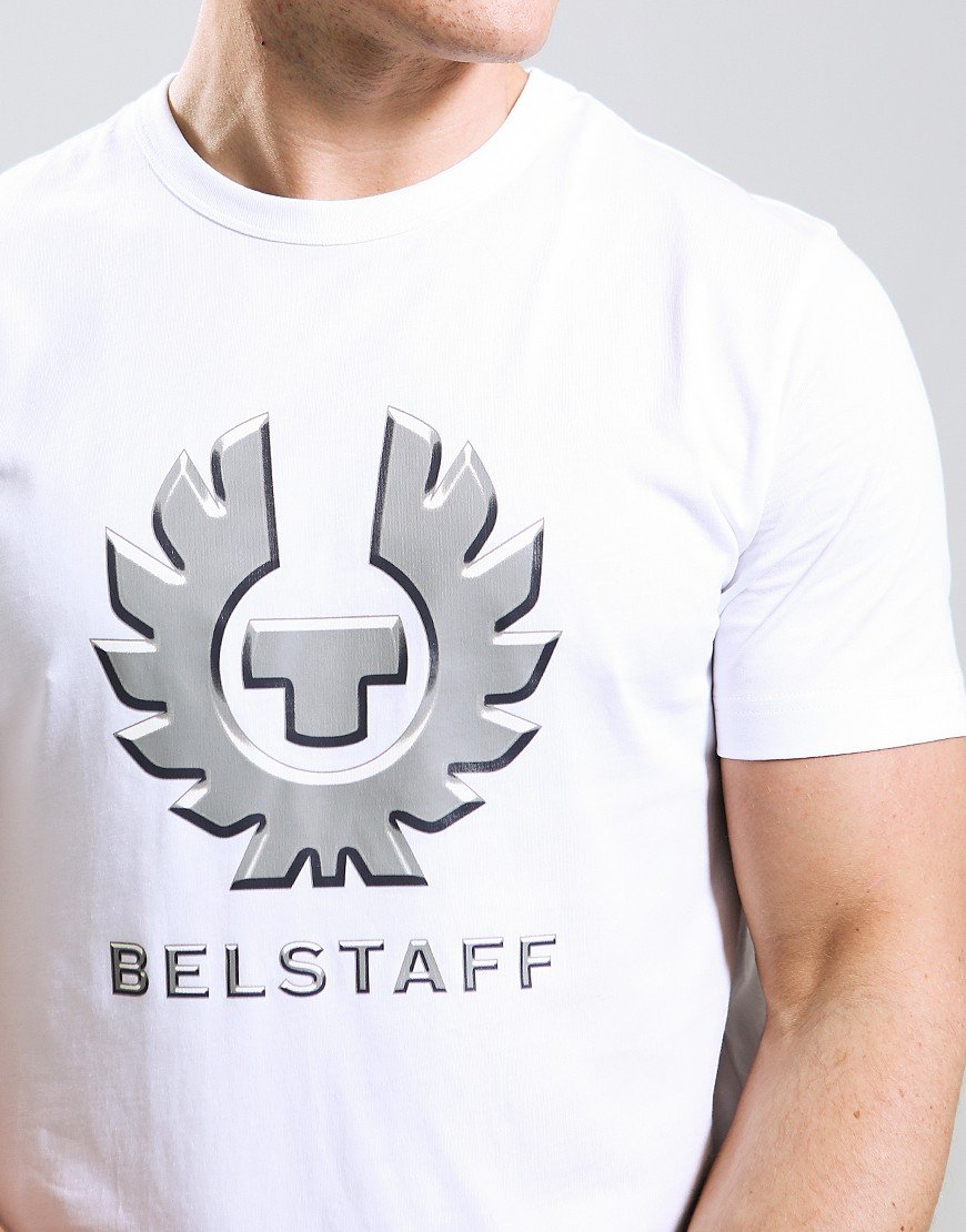 BELSTAFF LIQUIFY GRAPHIC COTTON T-SHIRT WHITE 2XL RRP £65 BNWT