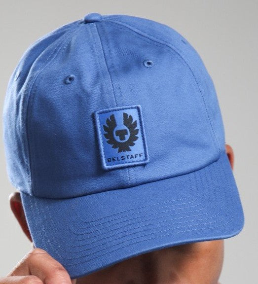 BELSTAFF TONAL PHOENIX PATCH COTTON BASEBALL CAP MARINE BLUE ONE SIZE RRP £50 BNWT