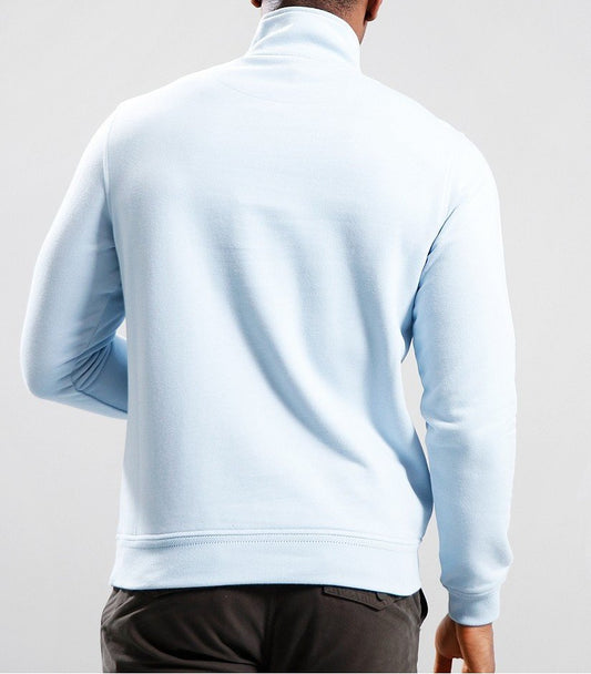 BELSTAFF QUARTER ZIP COTTON FLEECE SWEATSHIRT SKY BLUE RRP £145 BNWT