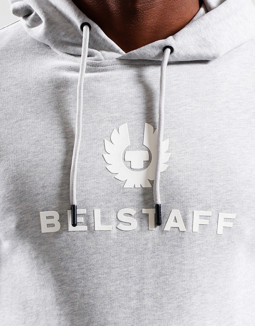 BELSTAFF SIGNATURE HOODIE SWEATSHIRT OLD SILVER HEATHER RRP £159 BNWT