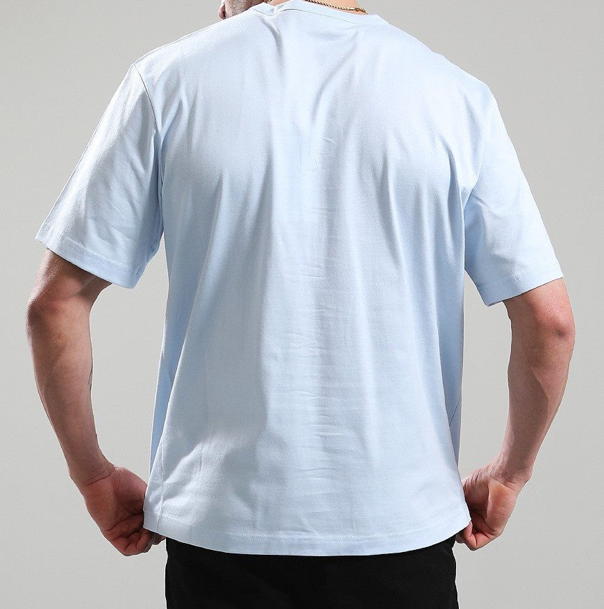 BELSTAFF STAPLE LOGO COTTON T-SHIRT SKY BLUE RRP £65 BNWT